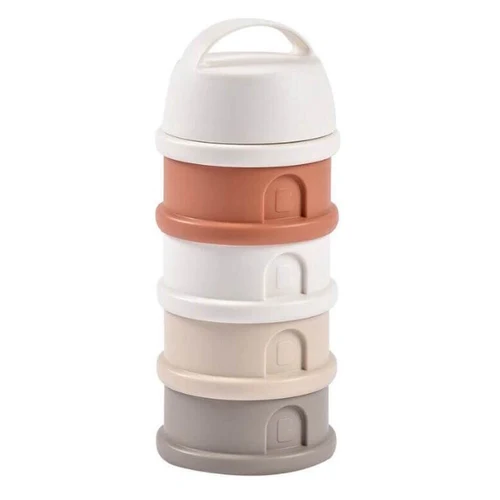 Beaba recipient lapte praf 4 compartimente cottonwhite/terracotta