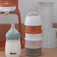 Beaba recipient lapte praf 4 compartimente cottonwhite/terracotta 2