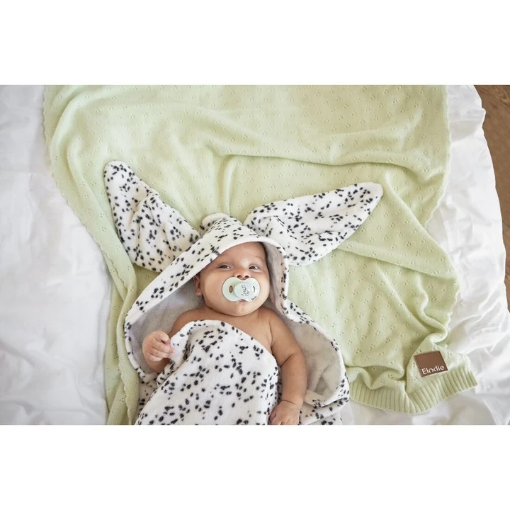 Prosop cu glugă din bumbac, 80 x 80 cm, Dalmatian Dots, Elodie 2