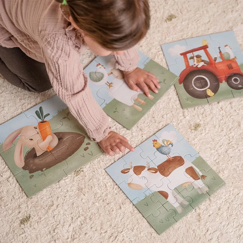 Пазл 4 в 1 из FSC-картона – Little Farm – Little Dutch 2