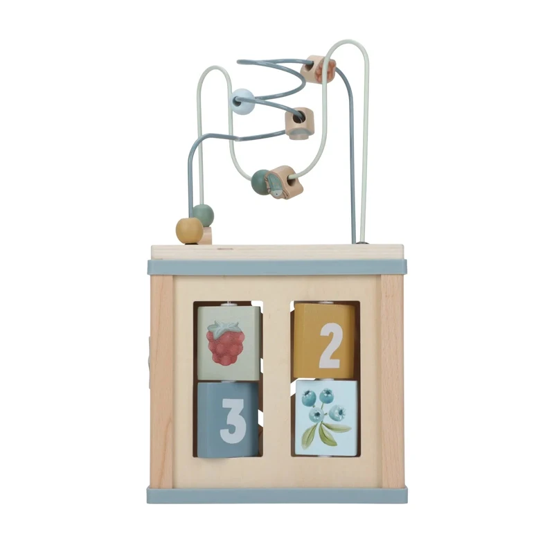 Jucarie din lemn FSC - Cub cu Activitati - Forest Friends - Little Dutch 2