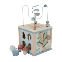 Jucarie din lemn FSC - Cub cu Activitati - Forest Friends - Little Dutch