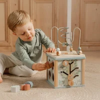 Jucarie din lemn FSC - Cub cu Activitati - Forest Friends - Little Dutch 5