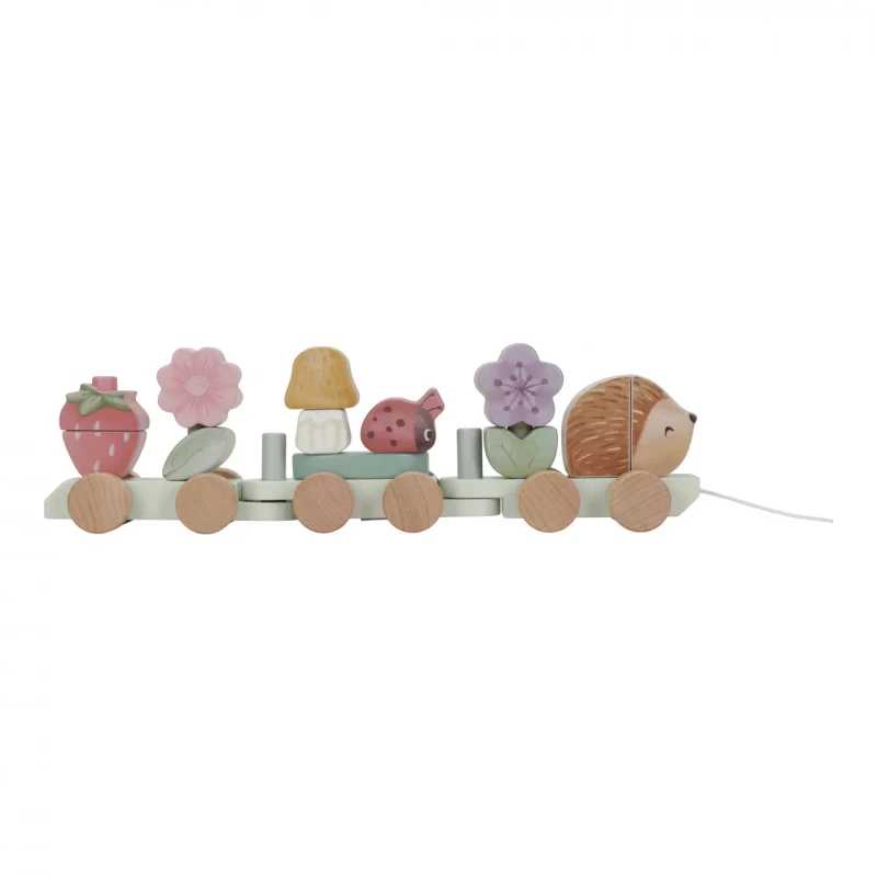 Trenulet din lemn FSC pentru stivuire - Arici - Fairy Garden - Little Dutch 2