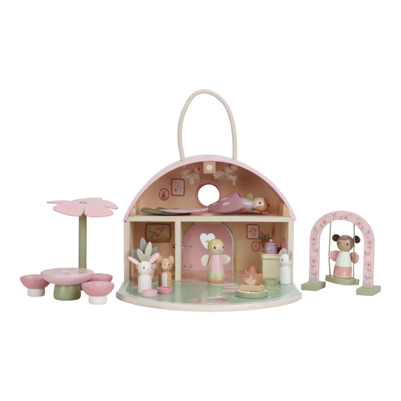 Портативный кукольный домик из FSC-дерева с феями и мебелью – Fairy Garden – Little Dutch 4