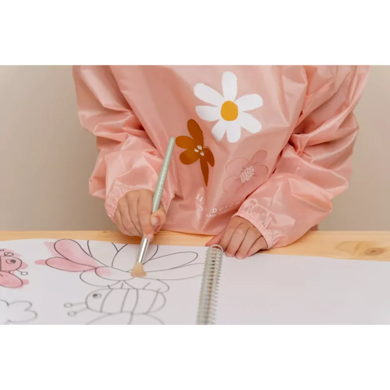 Sort impermeabil pentru pictura - Little Pink Flowers - Little Dutch 2