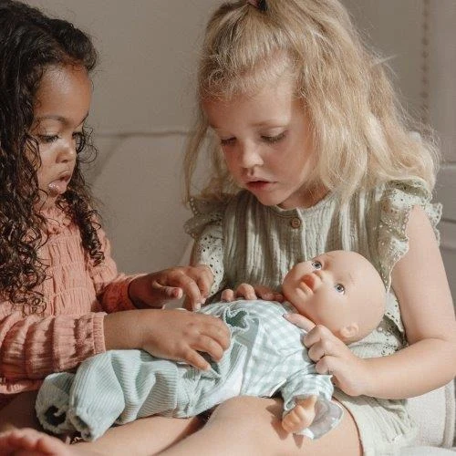 Hainute pentru papusi - Green Check - Little Dutch 3