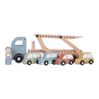 Деревянный грузовик FSC с платформой и водителем – Little Dutch 4