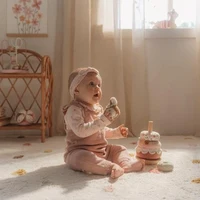 Jucarie din lemn FSC si textil pentru stivuire - Fairy Garden - Little Dutch 4