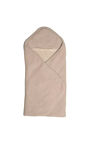 Patura din bumbac dublata cu plus - Pure Beige - Little Dutch 2