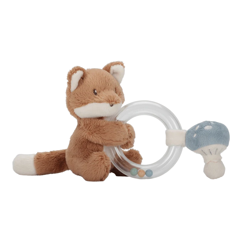 Jucarie din plus cu inel cu margele - Veverita - Forest Friends - Little Dutch 4