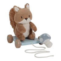 Деревянная игрушка FSC на колёсиках со шнурком для тяги – Forest Friends – Little Dutch 3