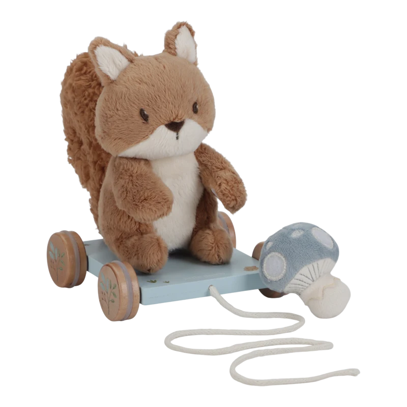 Деревянная игрушка FSC на колёсиках со шнурком для тяги – Forest Friends – Little Dutch 3