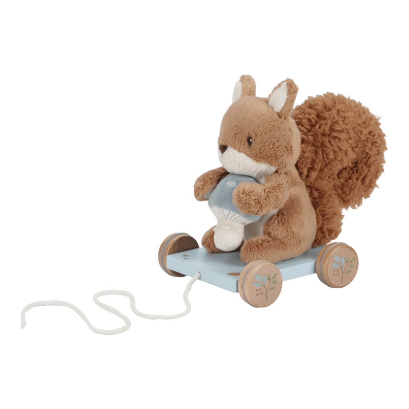Деревянная игрушка FSC на колёсиках со шнурком для тяги – Forest Friends – Little Dutch 2