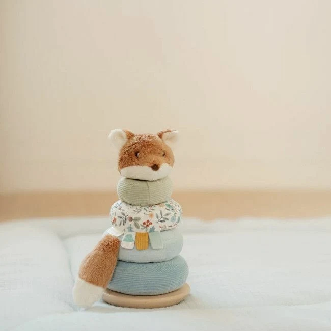 Jucarie din lemn FSC si textil pentru stivuire - Forest Friends - Little Dutch 3