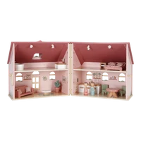 Casuta de papusi portabila din lemn FSC cu mobilier - Little Dutch LD 7116 2