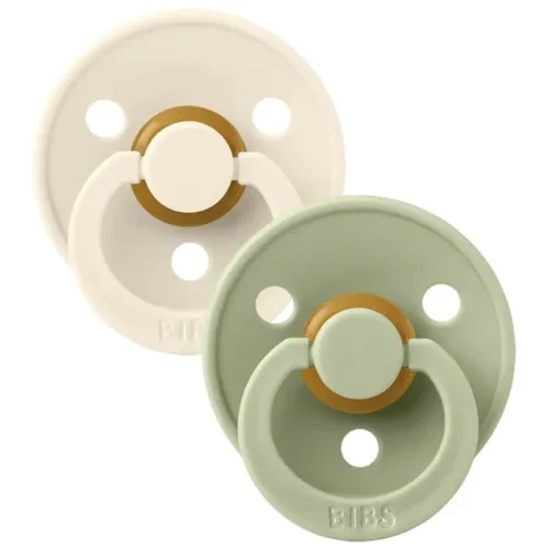 Bibs Set 2 suzete latex 18l+ Ivory/Sage 18-36 luni