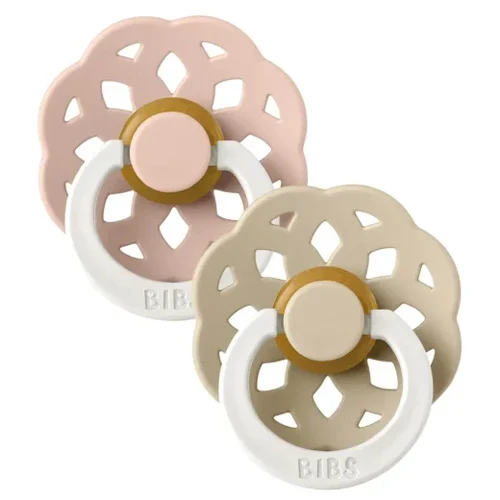 Bibs Set 2 suzete latex Boheme Glow Blush/Vanila 0-6l+