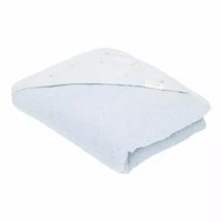 Prosop cu gluga cu broderie 75x75 cm - Blue - Little Dutch 2