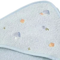 Prosop cu gluga cu broderie 75x75 cm - Blue - Little Dutch 4