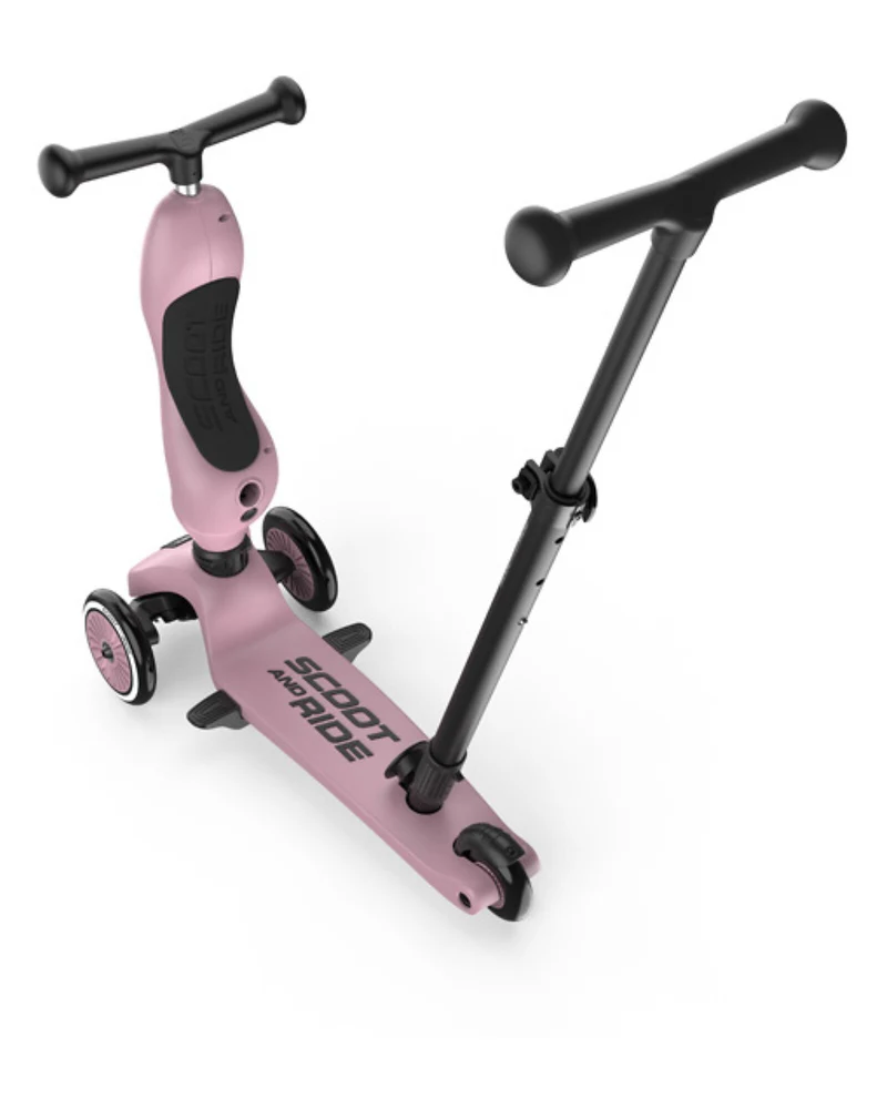 Trotineta cu maner Push and Go Highway Kick 1 Wildberry Scoot&Ride 9