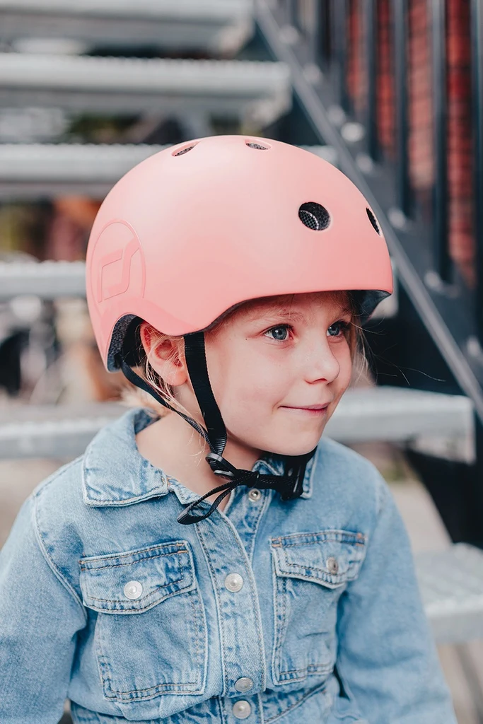 Casca de protectie pentru copii, cu sistem de reglare, Scoot & Ride Peach ,S,51 – 55 cm  5