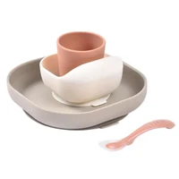 Set de masa silicon Beaba 4 piese Terracotta Gazelle B913602