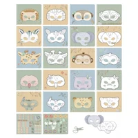 Carte cu masti pentru decupat - stickere si foarfeca incluse - Jim Safari Friends - Little Dutch 3