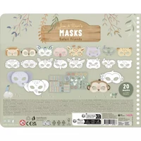 Carte cu masti pentru decupat - stickere si foarfeca incluse - Jim Safari Friends - Little Dutch 2