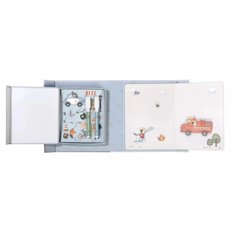 Carte magnetica cu figurine - Jim Vehicles - Little Dutch 3