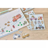Carte magnetica cu figurine - Jim Vehicles - Little Dutch 8
