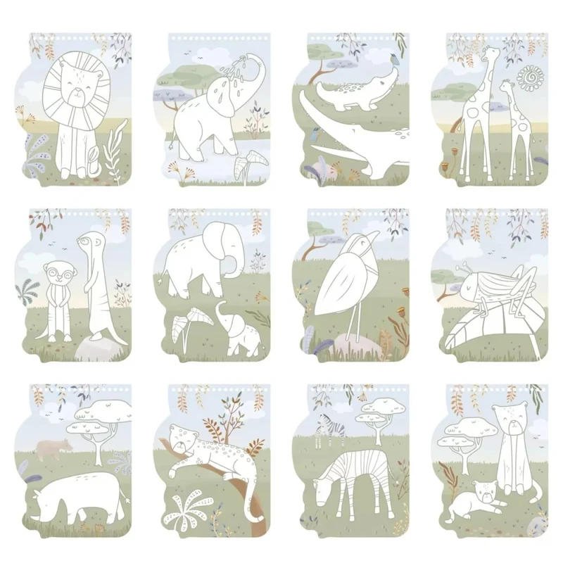 Carte de colorat - Jim - Safari Friends - Little Dutch 3