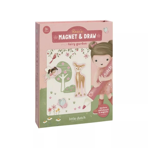 Магнитная книга с фигурками - Rosa Fairy Garden - Little Dutch