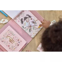 Set de colorat cu carte, creioane si stickere - Rosa Fairy Garden - Little Dutch 5