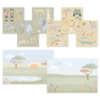 Set de autocolante reutilizabile - Jim si Rosa - Safari Friends - Little Dutch 3