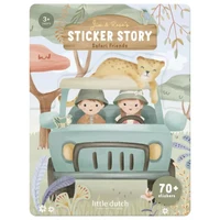 Set de autocolante reutilizabile - Jim si Rosa - Safari Friends - Little Dutch