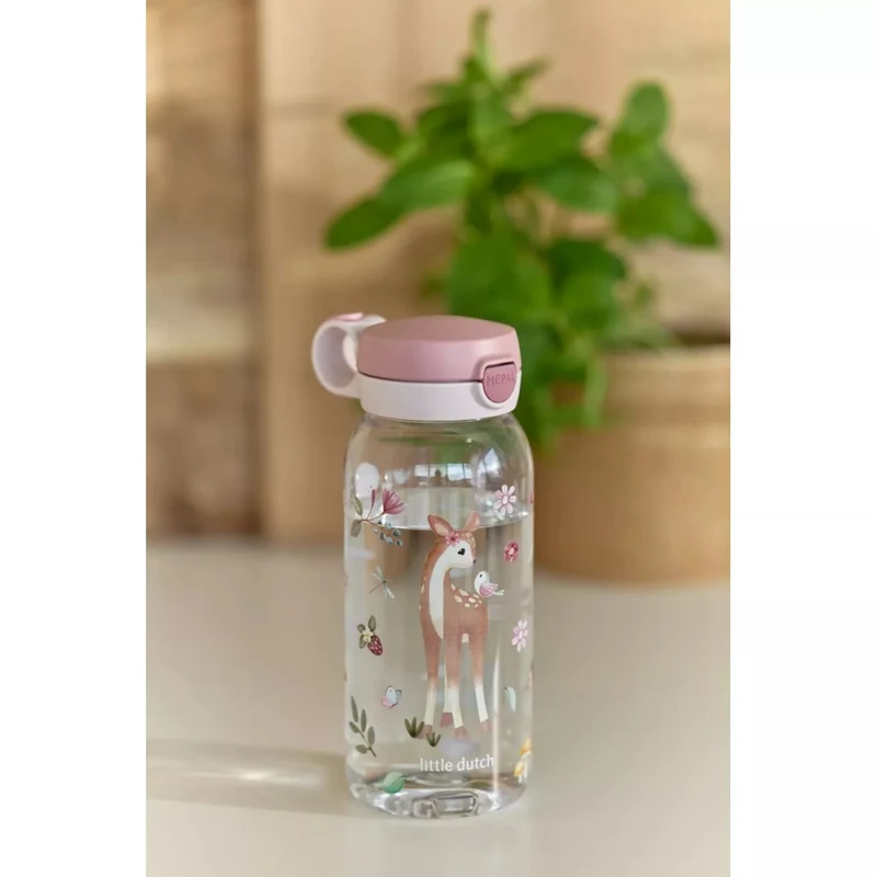 Sticla de apa cu capac flip Campus - 600 ml - Fairy Garden - Little Dutch 4