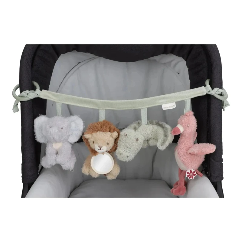 Jucarie senzoriala pentru carucior - Safari Friends - Little Dutch 2