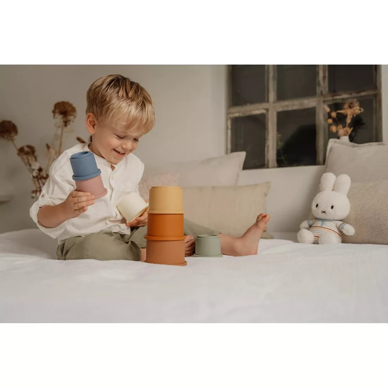 Jucarie din plus - 25 cm - Miffy Vintage Sunny Stripes - Print - Little Dutch 5