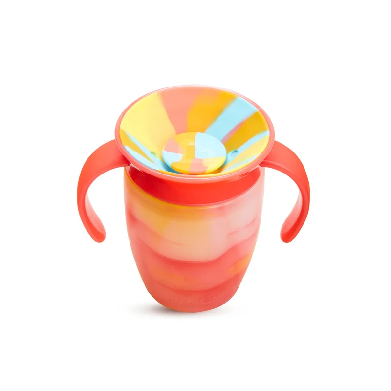 Munchkin CANA MIRACLE 360, TROPICAL SWIRL, CU MANERE, 207ML, SET 2 BUC., 6L+ - RED/YELLOW 2