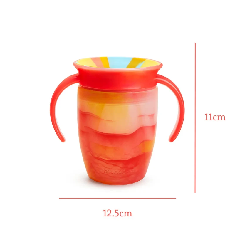 Munchkin CANA MIRACLE 360, TROPICAL SWIRL, CU MANERE, 207ML, SET 2 BUC., 6L+ - RED/YELLOW 4