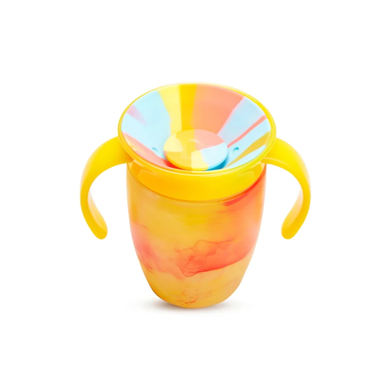 Munchkin CANA MIRACLE 360, TROPICAL SWIRL, CU MANERE, 207ML, SET 2 BUC., 6L+ - Blue/YELLOW 2