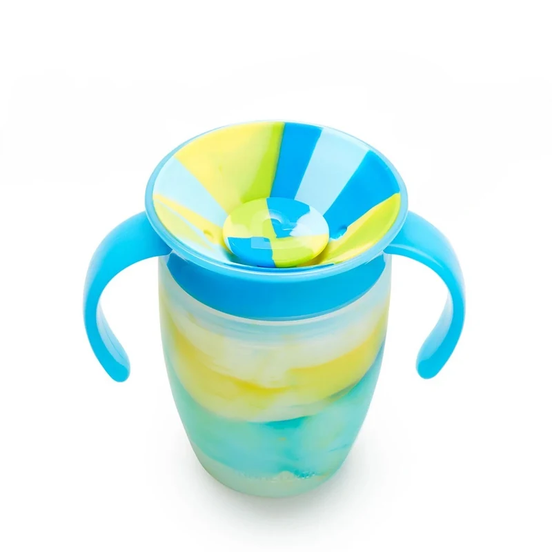 Munchkin CANA MIRACLE 360, TROPICAL SWIRL, CU MANERE, 207ML, SET 2 BUC., 6L+ - Blue/YELLOW 3