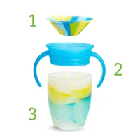 Munchkin CANA MIRACLE 360, TROPICAL SWIRL, CU MANERE, 207ML, SET 2 BUC., 6L+ - Blue/YELLOW 4