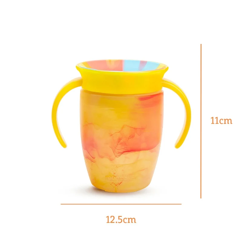 Munchkin CANA MIRACLE 360, TROPICAL SWIRL, CU MANERE, 207ML, SET 2 BUC., 6L+ - Blue/YELLOW 5