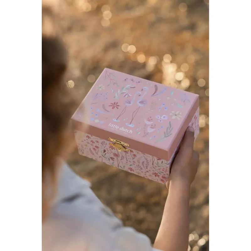 Cutie muzicala pentru bijuterii - Pink - Safari Friends - Little Dutch 3