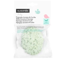 Губка для купания с ароматом молока, Suavinex, 0+ месяцев, светло-зелёная 2