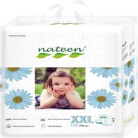 BDXXL14 Scutece Eco-Friendly Bebeluși Nateen Premium Nr.6 peste 25 kg (14 buc) | Protecție XXL & Hip