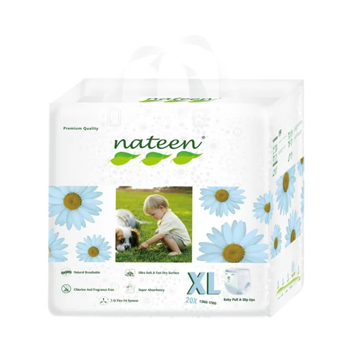 BPXL20 Scutece Pants Eco-Friendly Bebeluși Nateen Premium Nr.5 – 12–17 kg (20 buc) | Ultra-Confort &