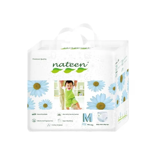 BPM20 Scutece Pants Eco-Friendly Bebeluși Nateen Premium Nr.3 6–11 kg (20 bucăți) | Super absorbante
